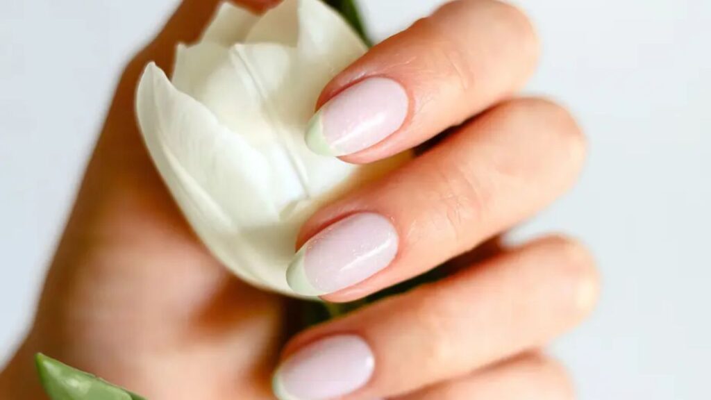 Two-Toned French Nails Trend