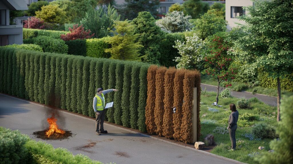 Thuja-Hecken Gartenverbot