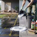 Rutschige Terrasse vermeiden: Küchenmittel entfernt Moos dauerhaft und verbessert Sicherheit im Garten